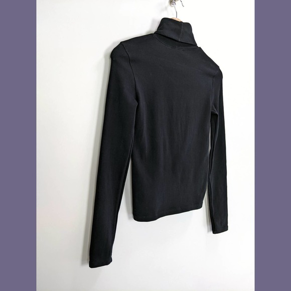 Zara Size S Womens Turtleneck Long Sleeve Top In Black - Picture 5 of 6
